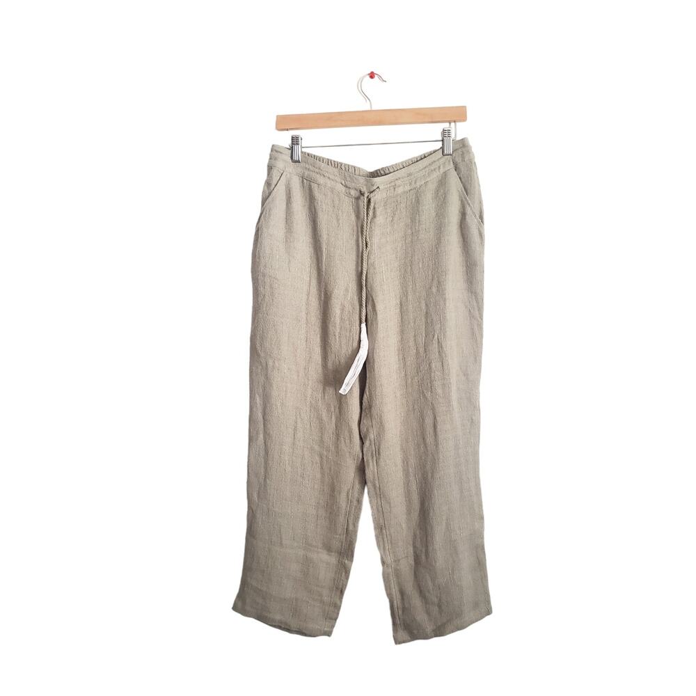 Women's Tan Linen Pants